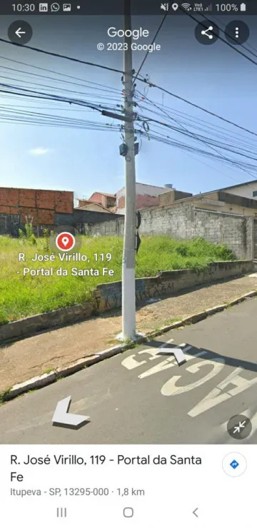 Terreno à venda no bairro Portal de Santa Fé em Itupeva/SP.