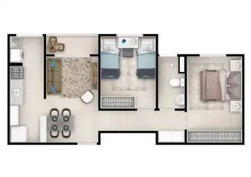 APARTAMENTO À VENDA COM 52 M² - RESIDENCIAL PARAÍSO NA CIDADE DE VÁRZEA PAULISTA/SP.